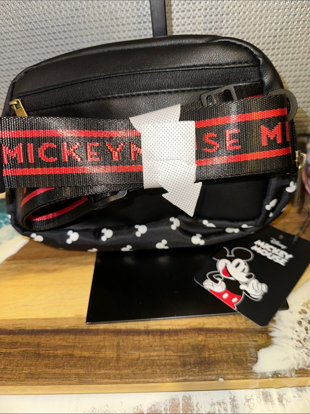 Disney Black and White Mickey Pattern Toiletry Bag - Picture 3 of 3